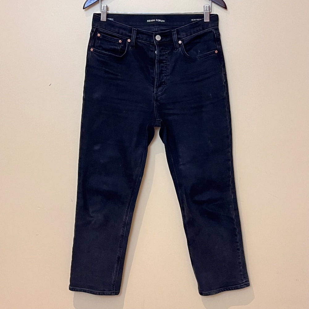 Denim Forum The Arlo High Rise Straight 26L Jeans - Women's Size 31 - Black  App